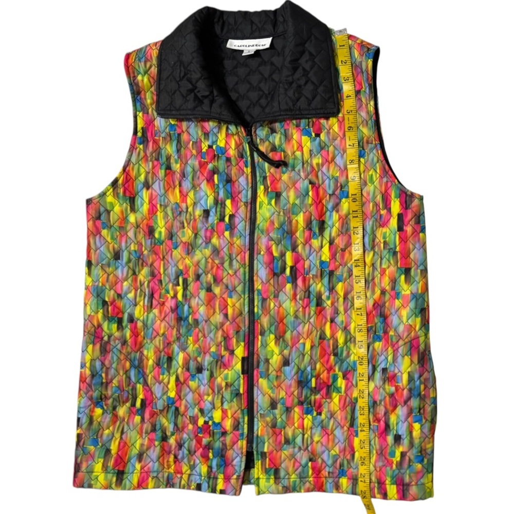 CAROLINE ROSE Women’s Colorful Quilted Vest - Picture 10 of 12